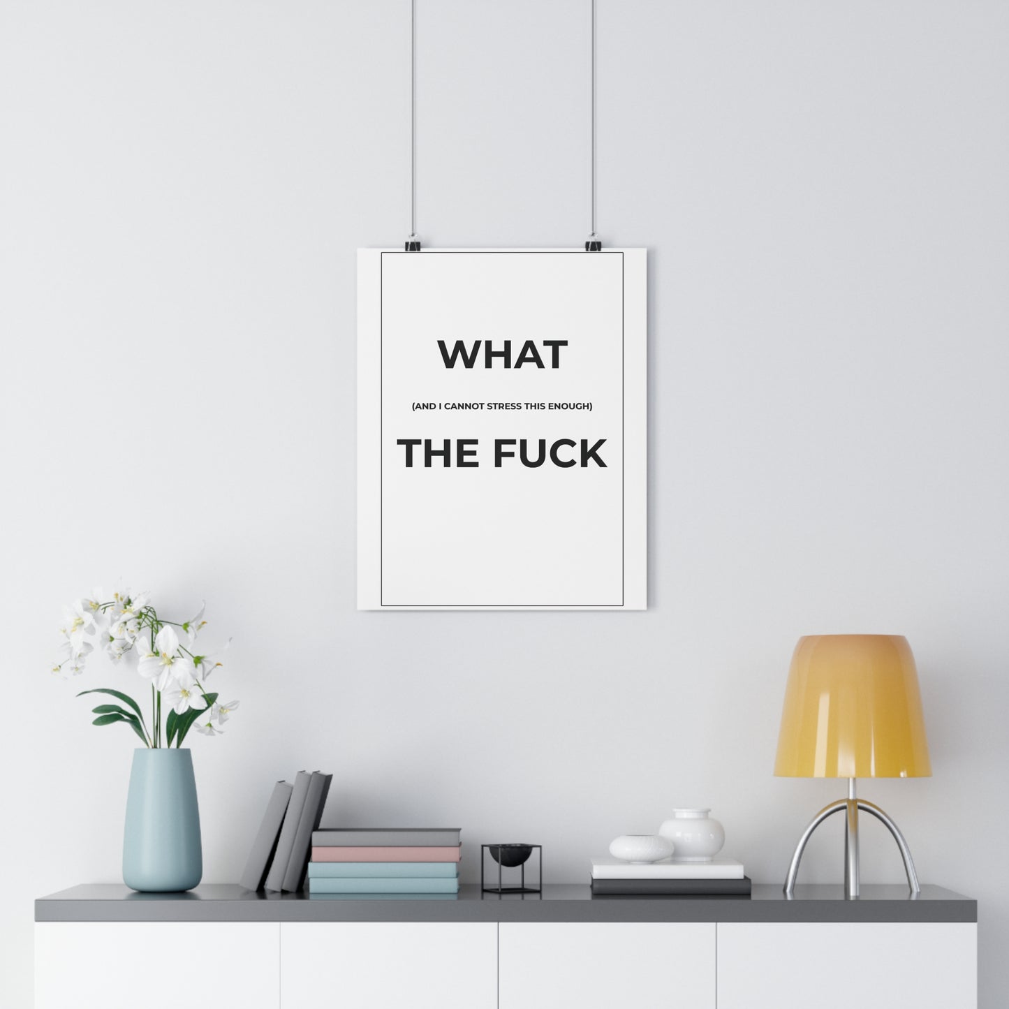 Wall Art Print - "What The Fuck" Poster, Modern Home Decor, Funny Gift, Office Humor, Inspirational Art
