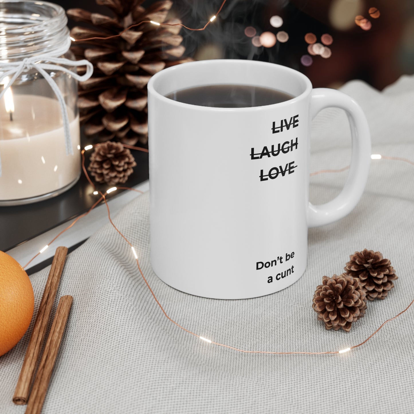 Live Laugh Love 11oz White Mug for Coffee Lovers