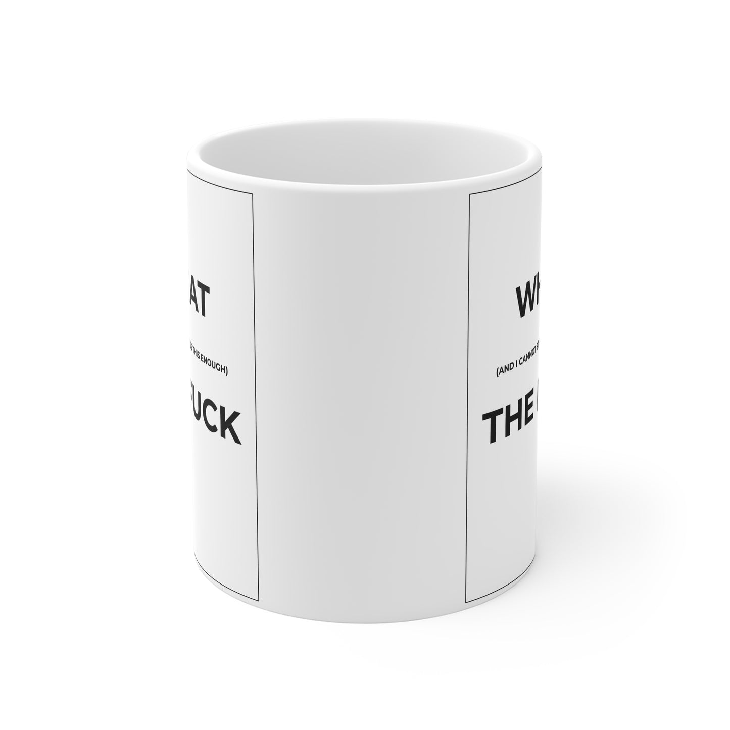 Funny Quote Coffee Mug – What the F*** 11oz White Mug for Coffee Lovers